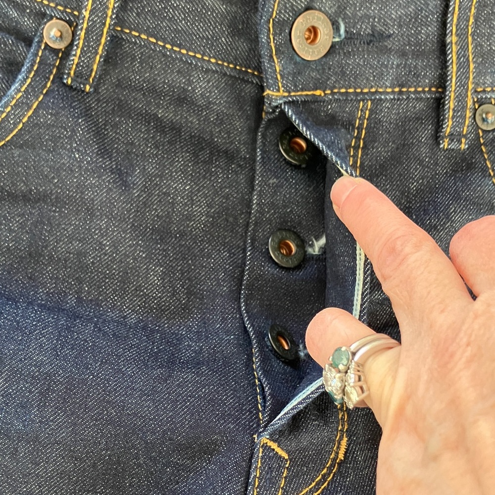Men's Dark Blue Straight Jeans - Picture 7 of 13